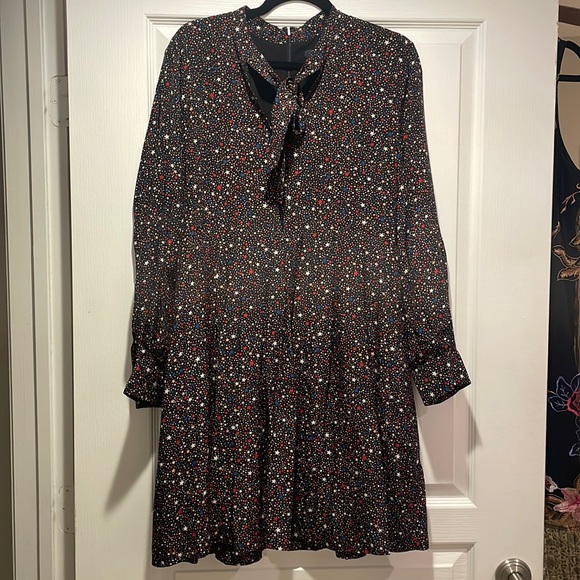 Madewell Neck-Tie Star Dress - Picture 1 of 3